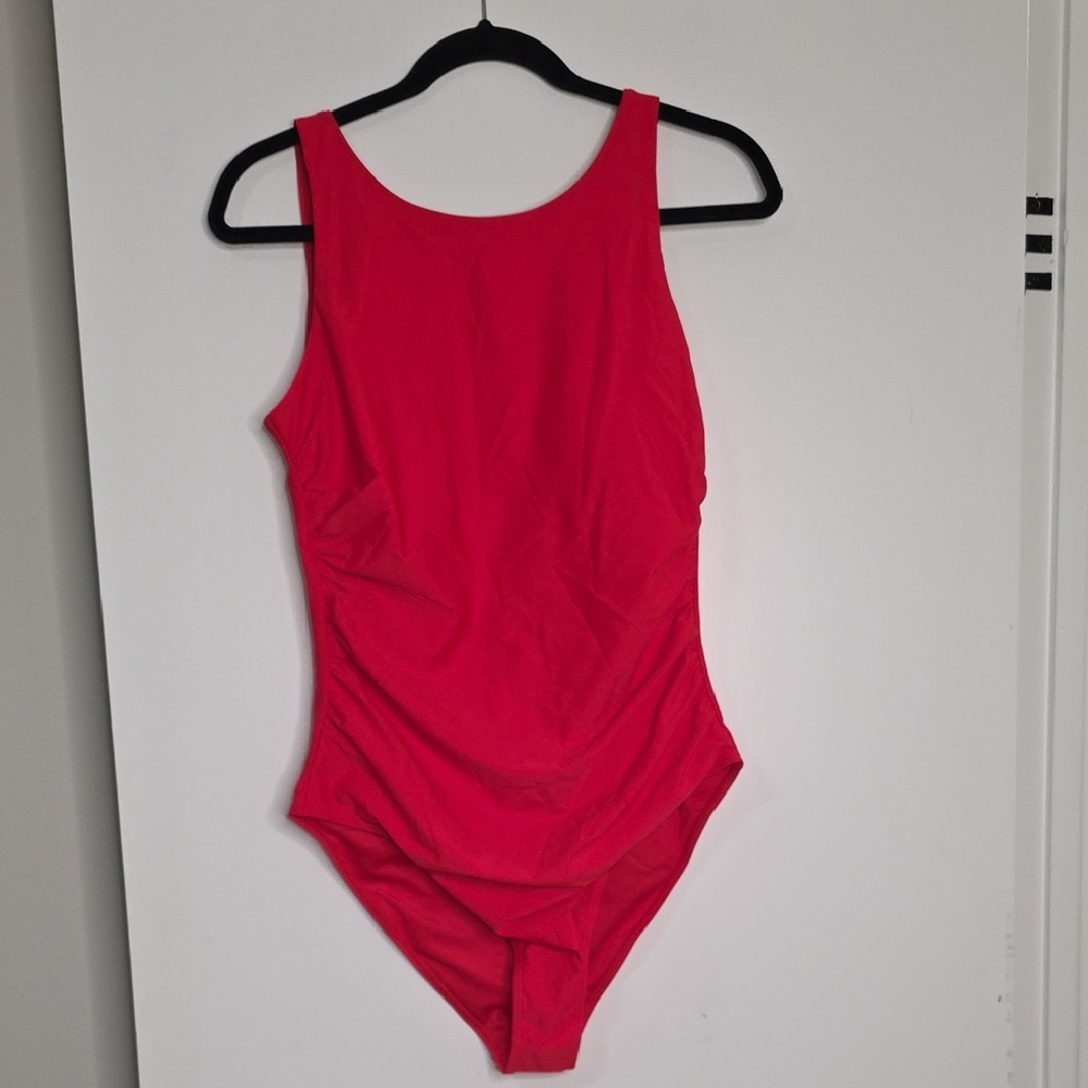 Elegant Red One-Piece Swimsuit